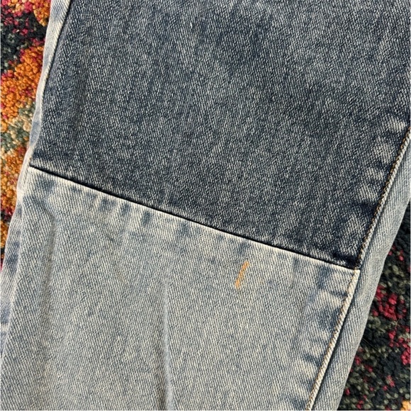 PacSun | Women’s Blue Patchwork Denim Straight Leg Mom Jeans Size 30 - Picture 10 of 14